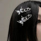 Y2K Silver Metal Butterfly Hairpins Women Stars Side Bangs Barrettes Seamless Duckbill Hairs Clips Girls Hair Accessoires