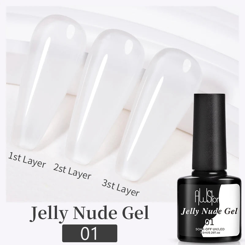 AWStorG 15ml 8 In 1 Reinforcement Gel Nail Gel Multifunctional Clear Gel Nail Polish Nail Strengthener Gel Nail Extension Hard