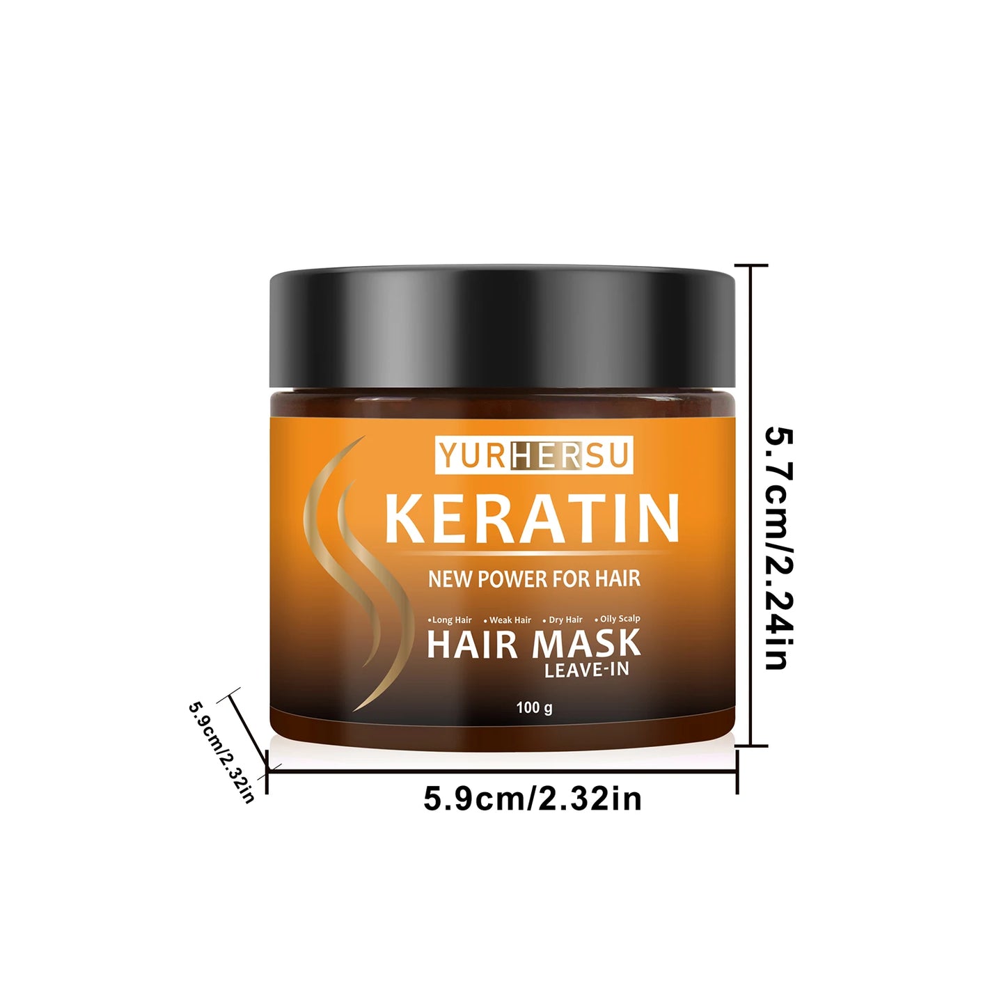 Keratin Deep Repair No Rinse Hair Mask, For Extremely Damaged Hair, Intensive Nourishing, Anti-Breakage