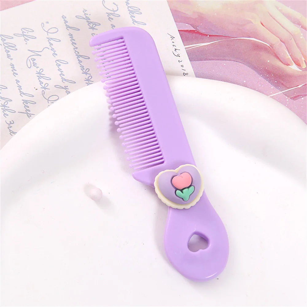 Hair Comb Smooth Handle Cartoon Children's Comb Newborn Hair Cleaning Supplies Infant Comb Head Massager Baby Care Accessories