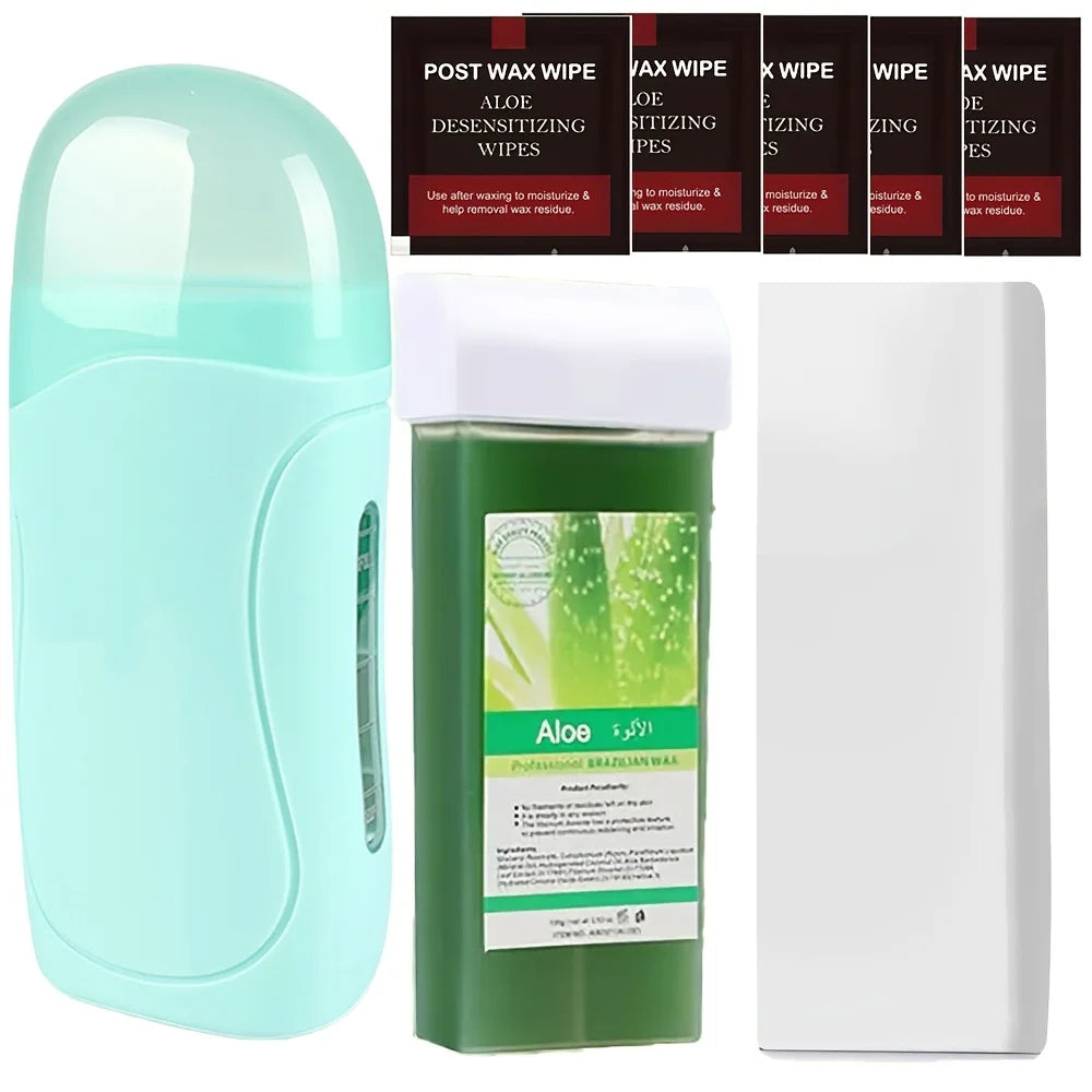 Viilife US Roll On Waxing Kit With Wax Cartridges And Wax Strips 3 In 1 Soft Wax Heater Kit Hair Removal Wax Wax Paper Waxing