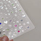 1 piece 5D color crystal star nail stickers high quality love shiny silver hollow smear rainbow flower jelly design nail sticker