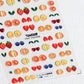 Lovely Red Fruit Strawberry Cherry Bowknot Love Heart Star Silk Ribbon 5D Nail Art Stickers Chic Self Adhesive Manicure Decal