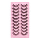10Pairs 3D Mink Lashes Russian Strip Lash Dramatic False Eyelashes Faux Cils Makeup Wholesale Fake Eyelash Extension