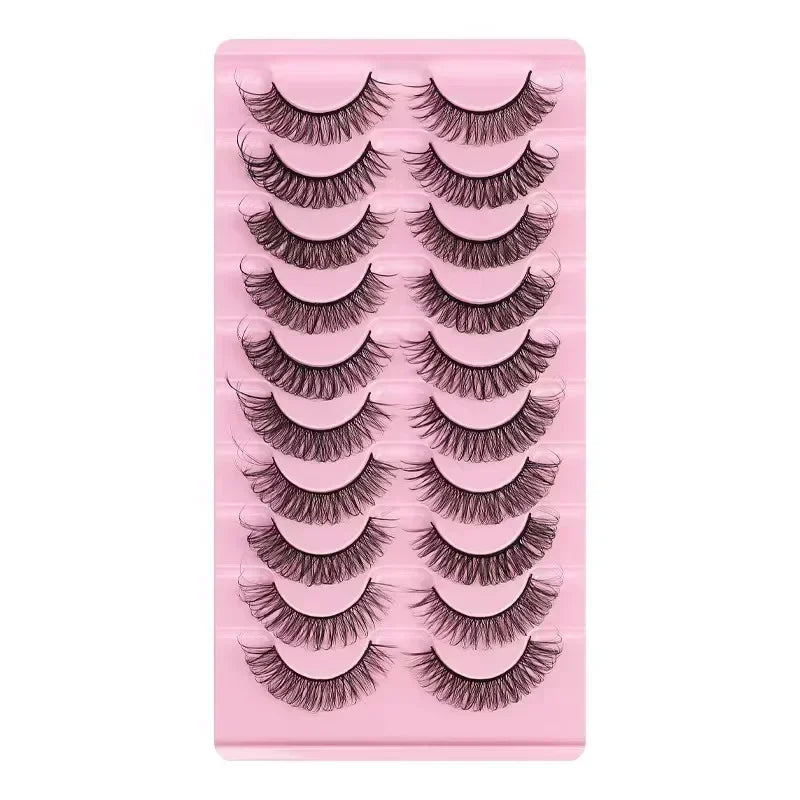 10Pairs 3D Mink Lashes Russian Strip Lash Dramatic False Eyelashes Faux Cils Makeup Wholesale Fake Eyelash Extension