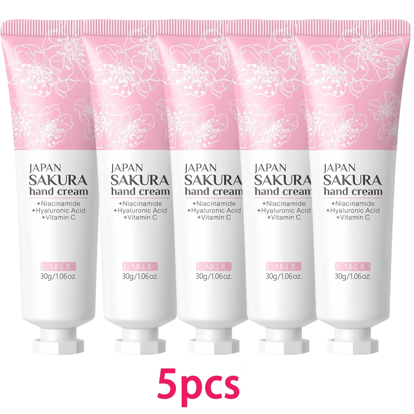 LAIKOU Sakura Hand Cream Whitening Wrinkle Removal Anti-crack Moisturizing  Greasiness Intensive Repair Hand Gream 30g