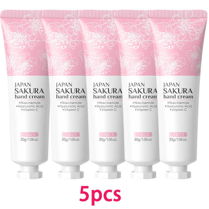 LAIKOU Sakura Hand Cream Whitening Wrinkle Removal Anti-crack Moisturizing  Greasiness Intensive Repair Hand Gream 30g