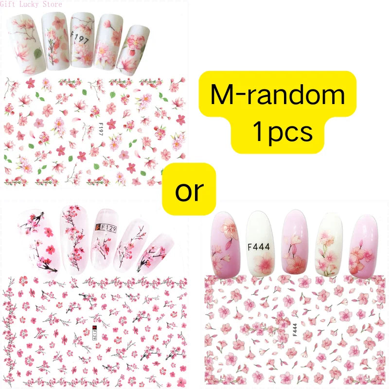 1piece 5D glass fragment nail sticker high quality stained glass window grille design glitter art decoration design nail sticker