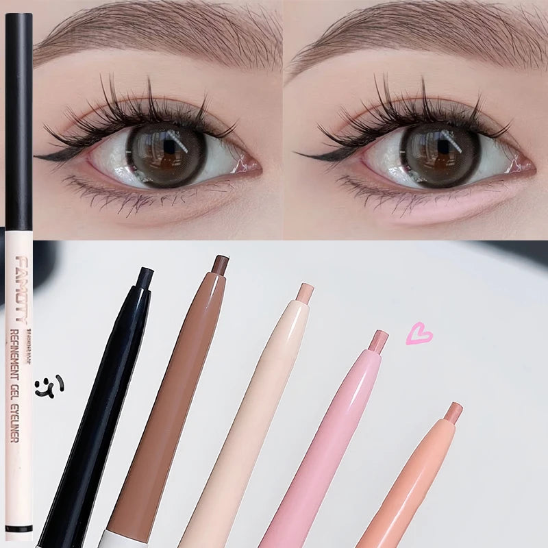 1PC Lying Silkworm Eyeliner Gel Pen Smooth Long Lasting Matte Eyeliner Waterproof Eye Liner Gel Pencil Quick Dry Korean Makeup
