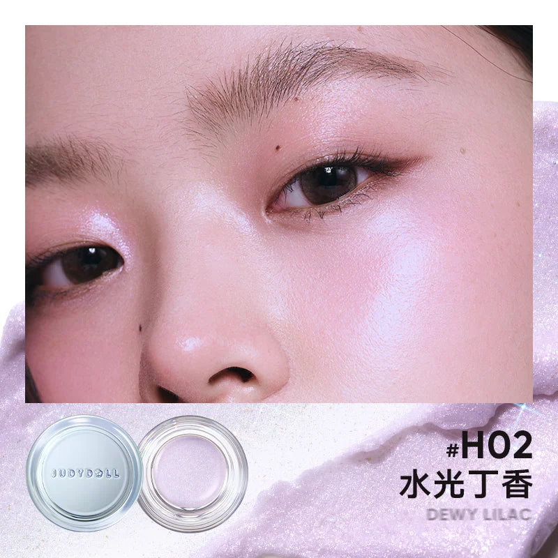 Judydoll Highgloss Balm Water Light Moisturizing Hydrating Blush Cream Luminous Shimmer Fine Flash Cream Face Brighten Makeup 6g