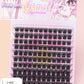 80 Clusters of Brown Natural Fox-Style Cat Eye False Eyelashes Makeup Tools, Natural Segmented Eyelash Bundles Makeup Tools