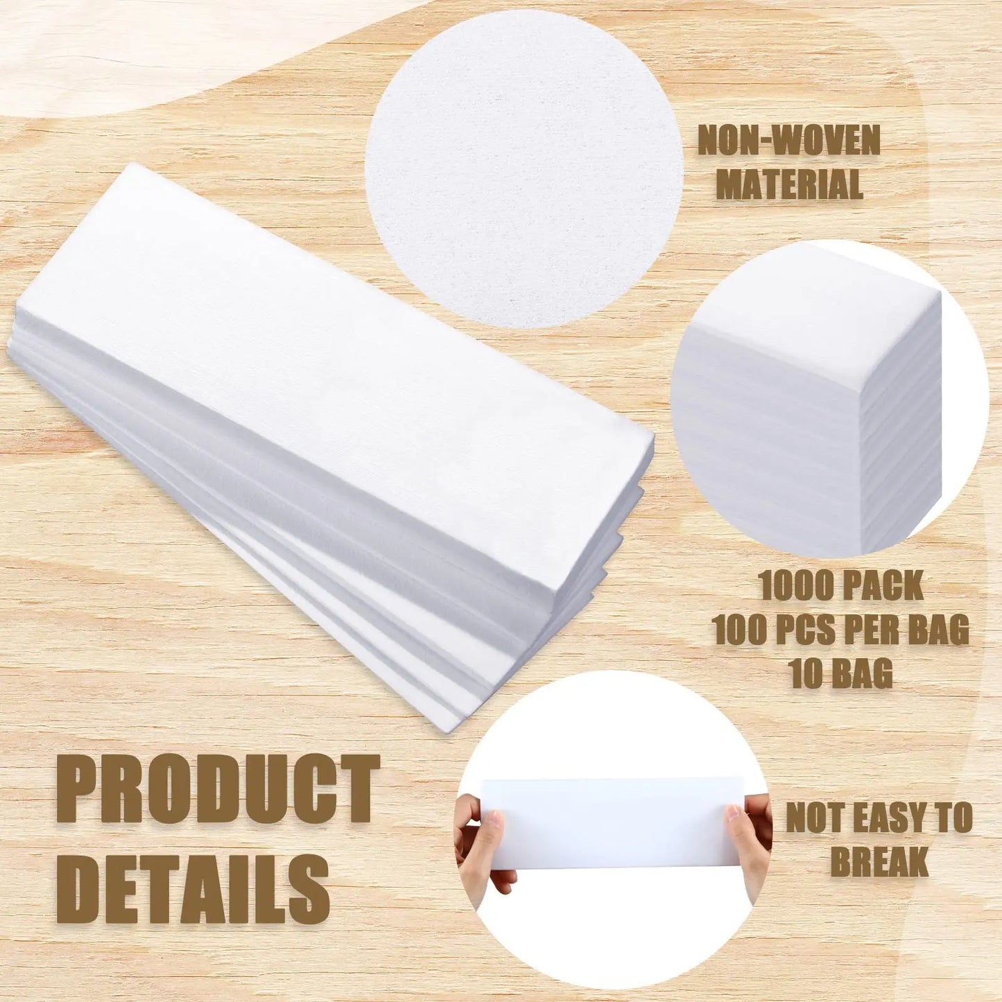 Non Woven Body and Facial Wax Strips Waxing Body Hair Removal Wax Paper for Hair Removal Soft Wax Hair Removal