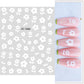 1pcs Sakura Flower 3D Nail Stickers White Cherry Blossom Nail Art Decals Spring Summer Adhesive Slider Decor Wedding Manicure