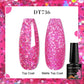 MEET ACROSS 160 Colors 7.3ml Gel Nail Polish Vernis Glitter Sparkly Semi Permanent Soak Off LED UV Gel Varnish Nail Art Manicure
