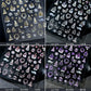 Christmas Nail Stickers Snowflake Nail Art Stickers Metal Silver Self-Adhesive Nail Decals ChristmasTree Winter Manicure Sliders