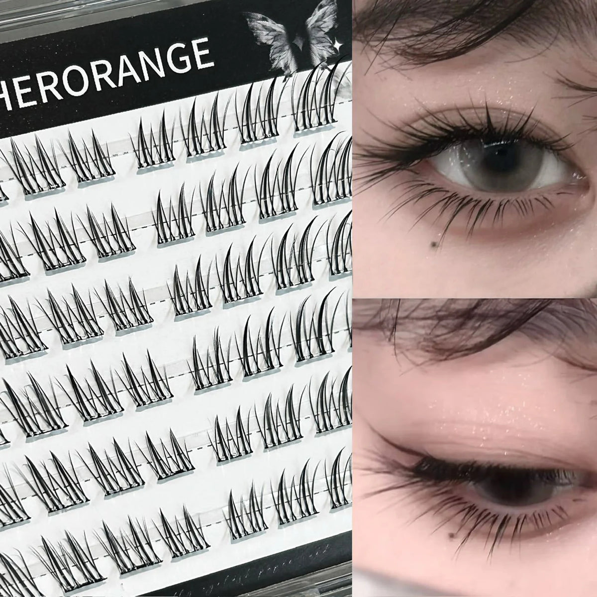 3/6/10 Rows Natural Charming Lashes Y2k Segmented Foxes Eyelash Extension Fluffy Single Clusters False Eyelashes Makeup Tools