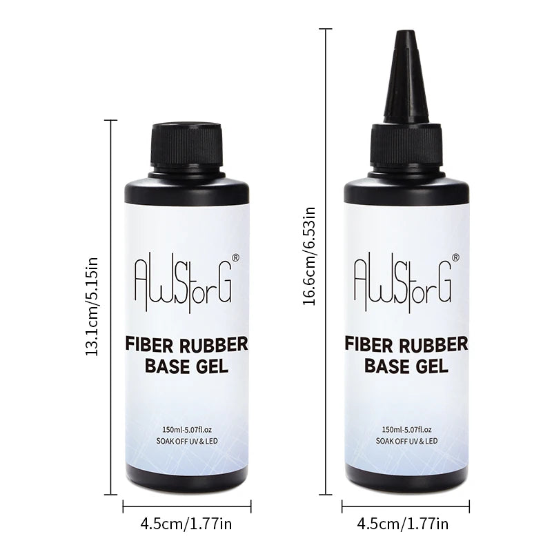 AWStorG 150ml Fiber Rubber Base Nail Repair Fix Crack Gel For Broken Nails Quick Building Construction Semi-permanent Varnish