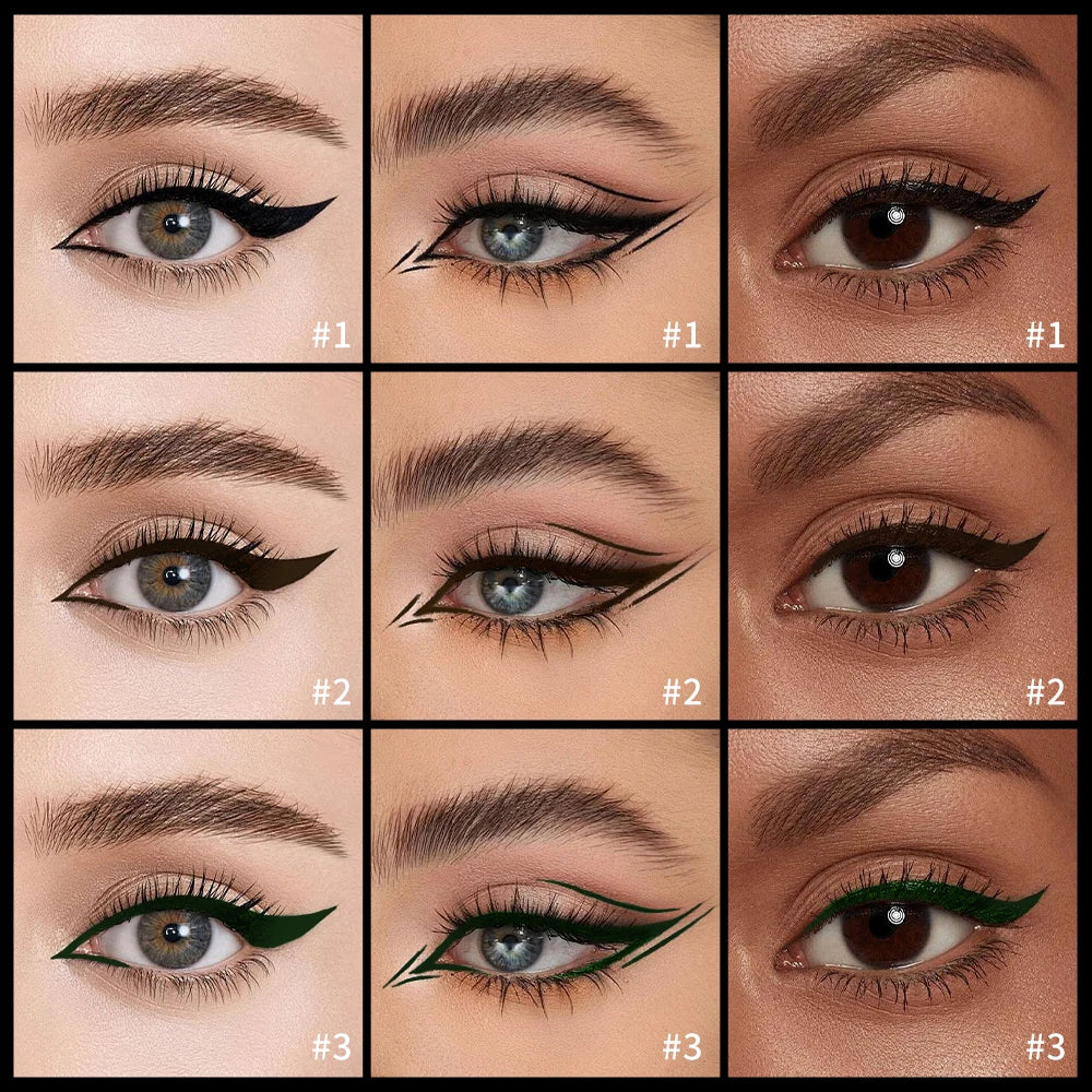 Waterproof Eyeliner Pen Matte Liquid Eyeliner 17H Long Wear Sweat Proof Smudgeproof Stain-free Ultra-fine Liquid Cosmetics