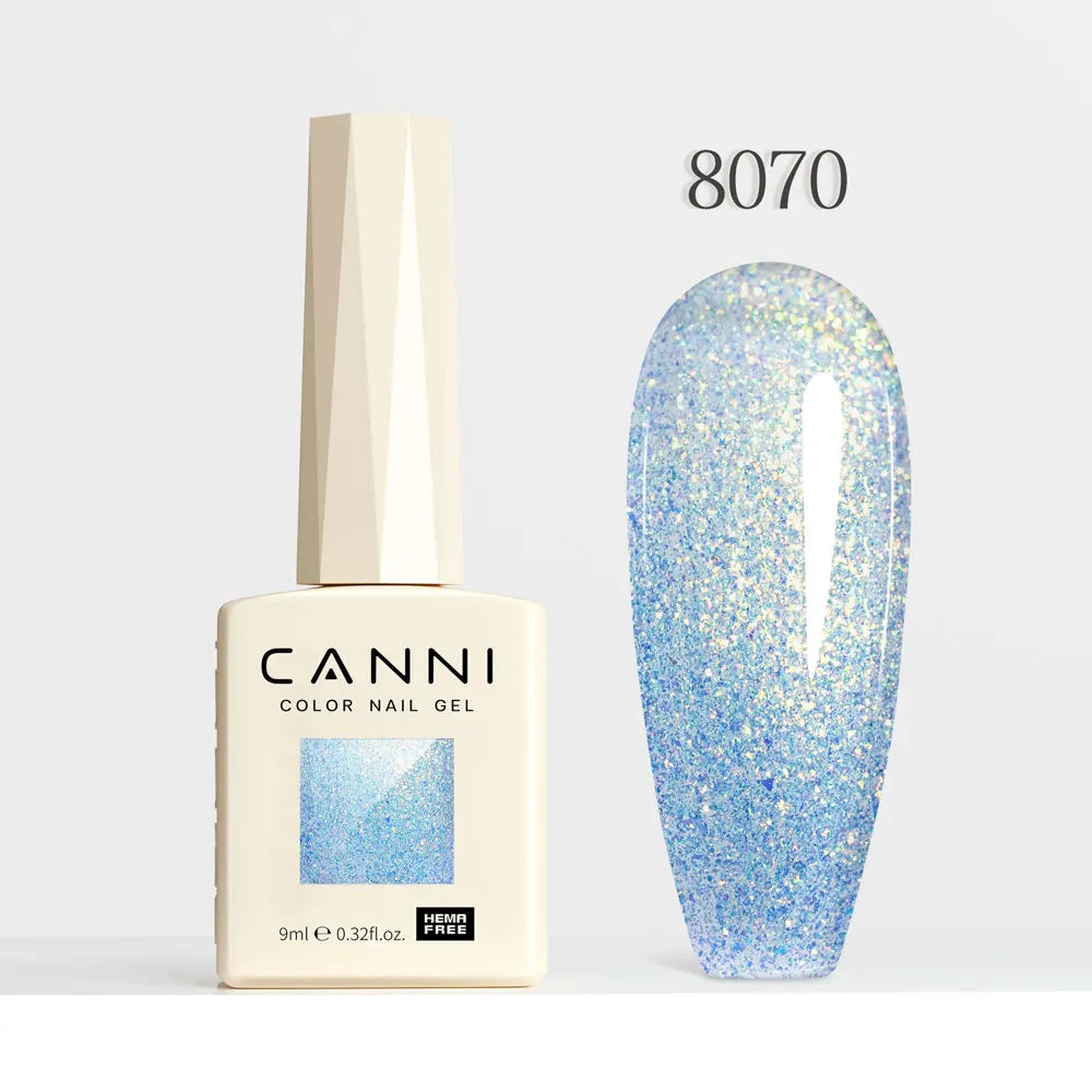 CANNI Gel Nail Polish Glitter Diamond Sparkle Color Collection Gorgeous Color HEMA FREE Soak Off UV LED Semi Permanent AurorGel