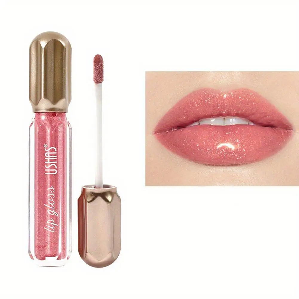 Mirror Pearl Lip Gloss for Women, Waterproof, Long Lasting, Moisturizing Lipstick, Shine Glitter, Glaze, Non Stick Cup, Lip M9F5