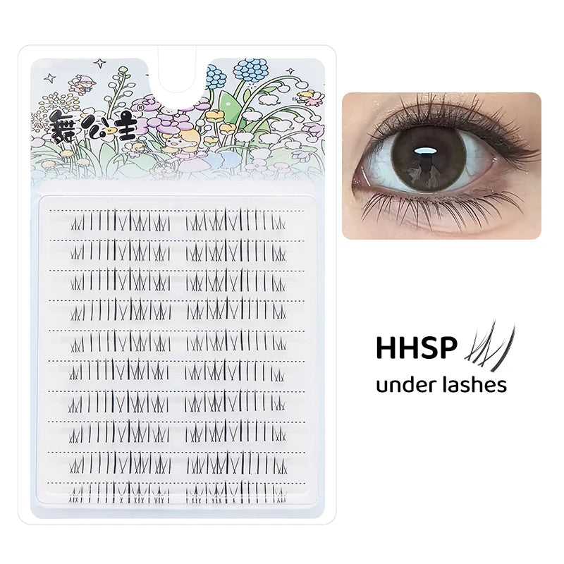 DINGSEN 10 rows Individual Eyelashes Wholesale 10-12mm Cluster Lashes Natural Anime False Kake Eyelashes Extension Makeup