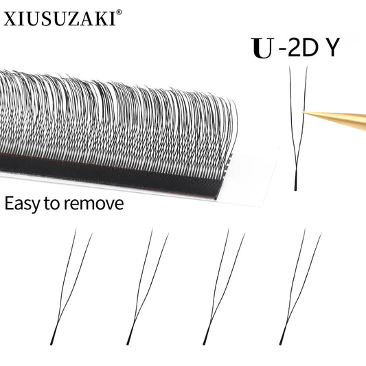 XIUSUZAKI  U-Shaped YY 3D 4D 5D Eyelash Extensions New Style U Lashes Extension Mink Premade Volume Fans Individual False Lashes
