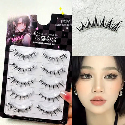 Fox Lash Clusters False Eyelashes Winged Lashes Clusters Manga Lashes Diagonal Flare Eyelashes Faux Cil Eye Lashes