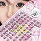 80 Clusters of Brown Natural Fox-Style Cat Eye False Eyelashes Makeup Tools, Natural Segmented Eyelash Bundles Makeup Tools