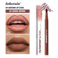 2-in-1 Lip Contour Lip Stain Pen Smudge-proof Non-stick Cup Moisturizing Lip Makeup Cosmetic Dual-Sided Tip Lip Stain & Liner
