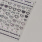 Sweet Pink Bowknot Black Lace Heart Nail Stickers 3D Self Adhesive Nail Art Stickers Manicure Decorations Decals DIY Accessories