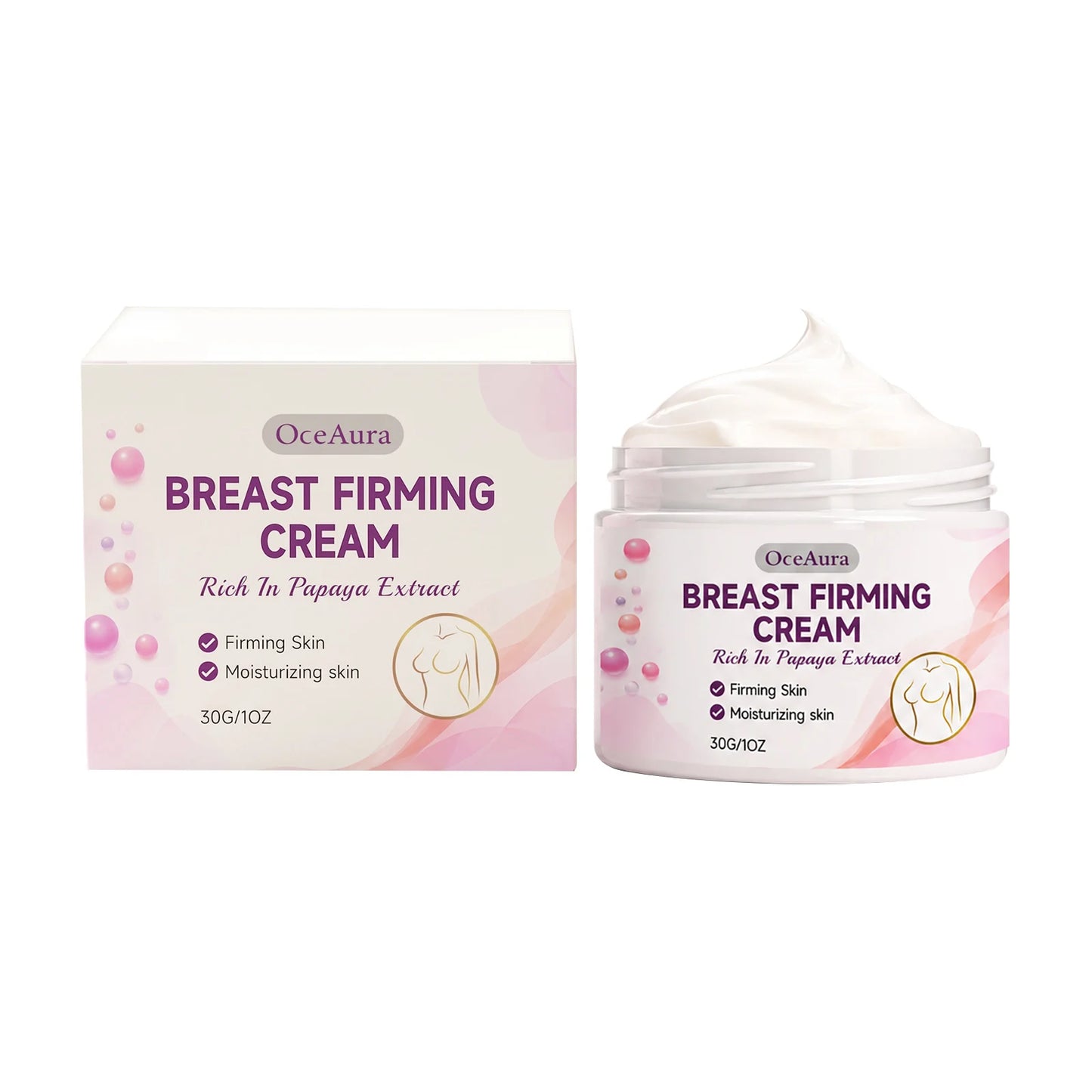 Papaya Extract Chest Care Cream Moisturizes Elastic Skin, Improves Sagging Chest Shape, Daily Chest SPA Massage Nourishing Cream