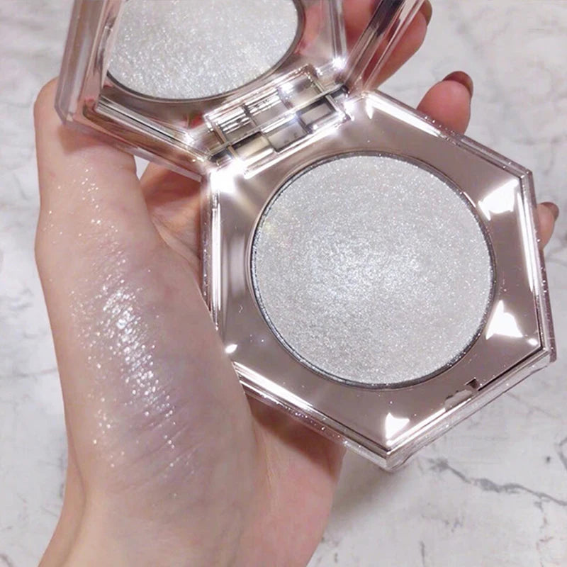 Highlighter Makeup Palette Glitter for Face Body Cheek,Diamond Shimmer Highlighter,Smooth Glitter Sparkles,Nose Contour Palettes
