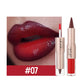 2 IN 1 Nude Brown Pink Mirror Lip Gloss Tapered Gradient Lipliner Contour Pencil Matte Lip Liner Waterproof Sexy Lipstick Makeup