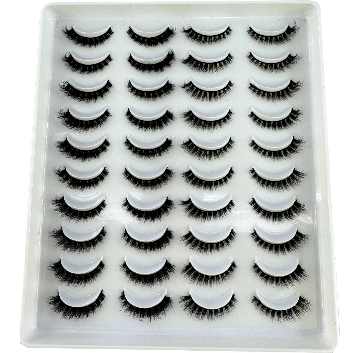 2023 New 20 pairs natural long 3D mink false eyelashes fake lashes makeup kit Mink Lashes extension eye lashes short eyelashes