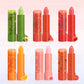 6Pcs Fruit Flavor Lip Balm Set Peach Strawberry LongLasting Moisturizing Lip GlossTransparent Shiny Non StickyHydrating Lip Care