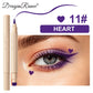Double Head Stamp Liquid Eyeliner Smudge-Proof Quick Drying Waterproof 2 in1 Colorful Love Star Butterfly Eye Line Pencil Makeup