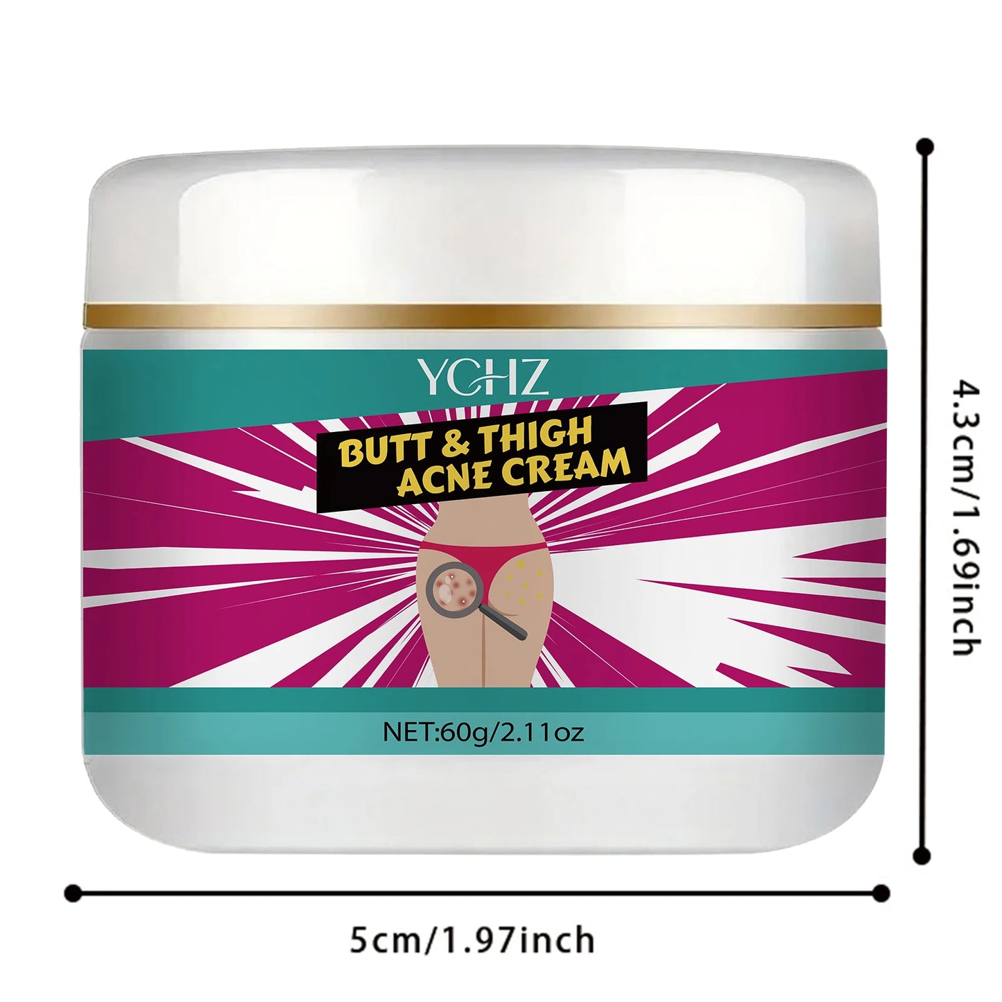 Firming Butt Cream, Sexy Butt Massage Cream, Reduces Unevenness, Light Beige Firming Lines, Creates Smooth and Beautiful Buttocks, Butt Lifting Massage Cream, Moisturizing and Nourishing, Gentle Absorption, Suitable for All S