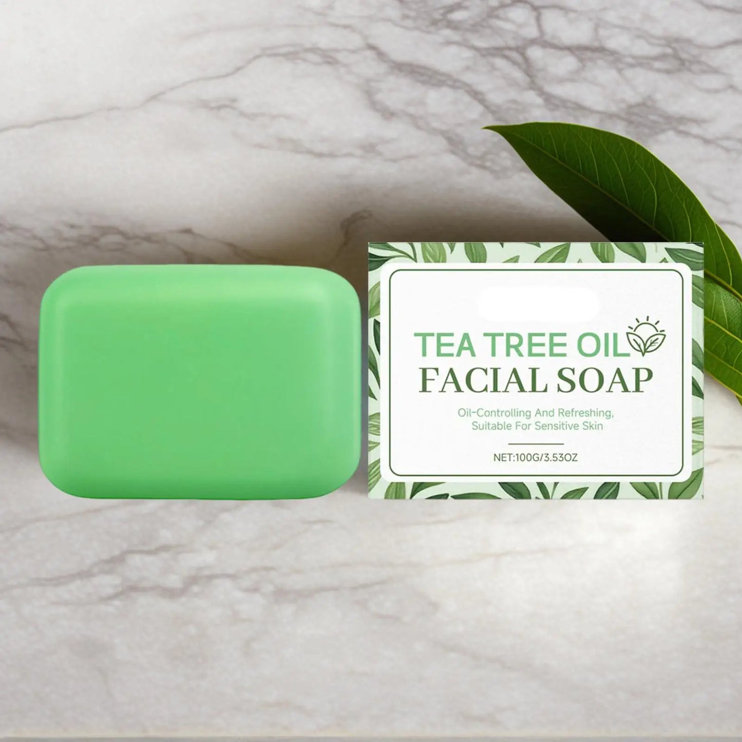 Tea tree oil cleansing soap 100g Natural Shower Bath Bar Soap Handmade Facial Cleanser for facial and body care