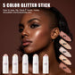 5 Colors 3D Face Brighten Highlighter Bar Cosmetic Face Contour Bronzer Shimmer Highlighter Stick Concealer Cream Makeup tool