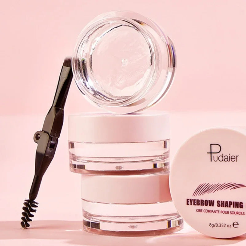 1Pc Eyebrow Styling Gel Brows Wax Sculpt Soap Waterproof Long-Lasting 3D Feathery Wild Brow Styling Easy To Wear Makeup Eyebrow