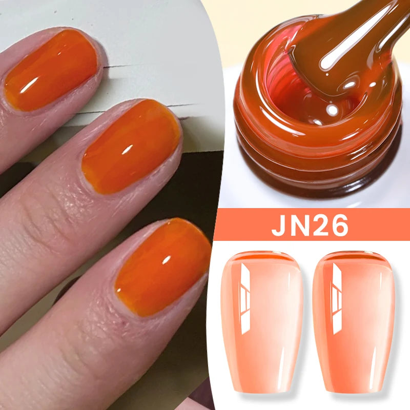 BORN PRETTY 10ml Jelly Nude Gel Nail Polish 50 Colors Semi Transparent Nail Art Nail Supplies Soak off UV LED Nails Gel Varnish