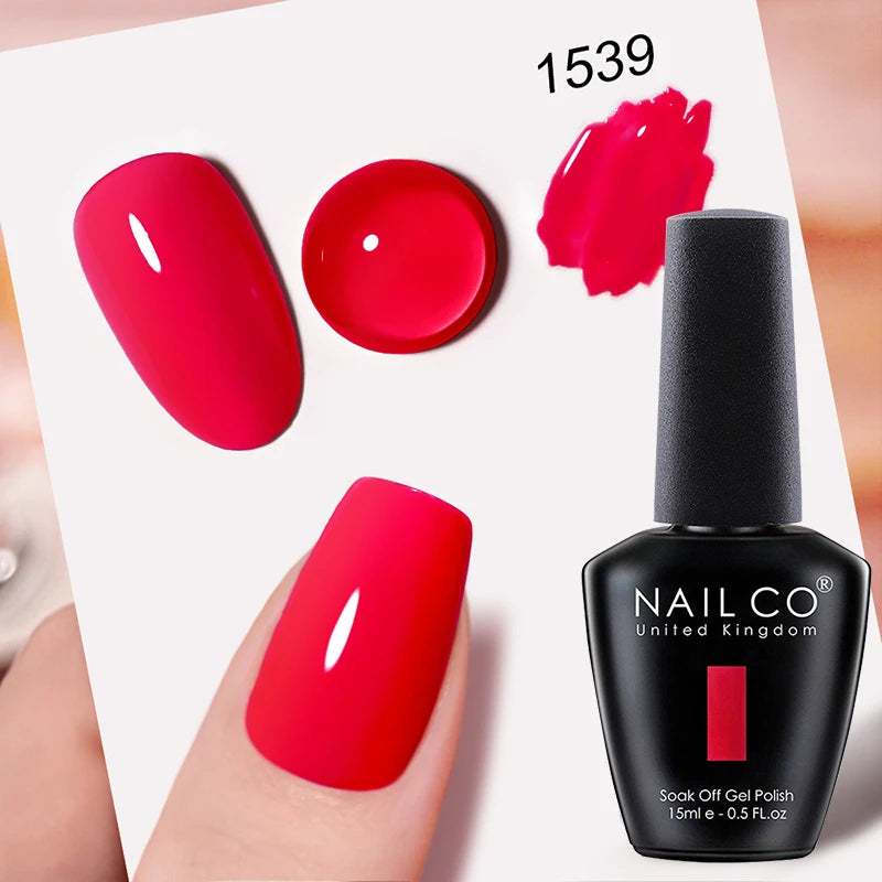 NAILCO 15ml Hema/TPO Free UV Gel Nail Polish Nail Art Manicure Nail Professionals Base Top Varnish Semi Permanent Vernis Nail