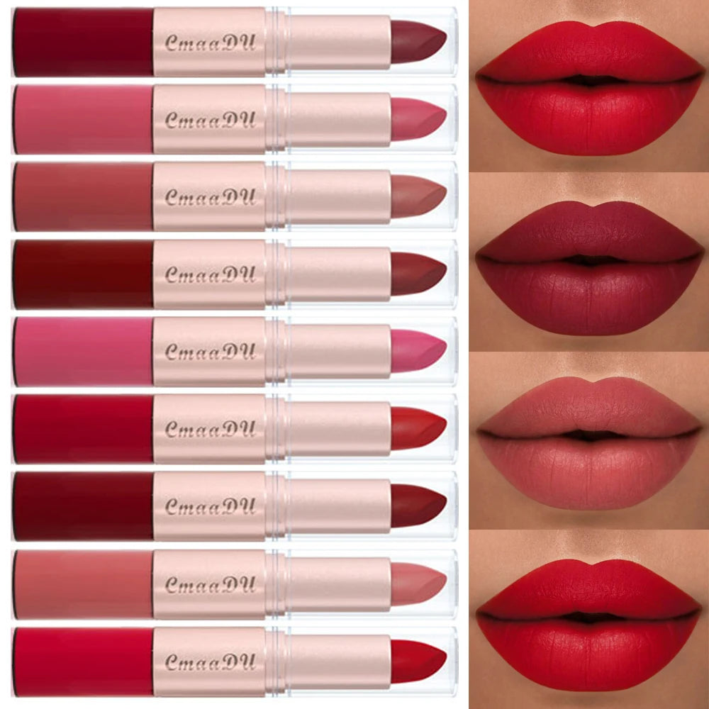1/3pcs 2 in 1 Velvet Matte Lipstick Set Double Head Lip Gloss Kit Non-stick Cup Lip Tint Long Lasting Waterproof Lipstick Makeup