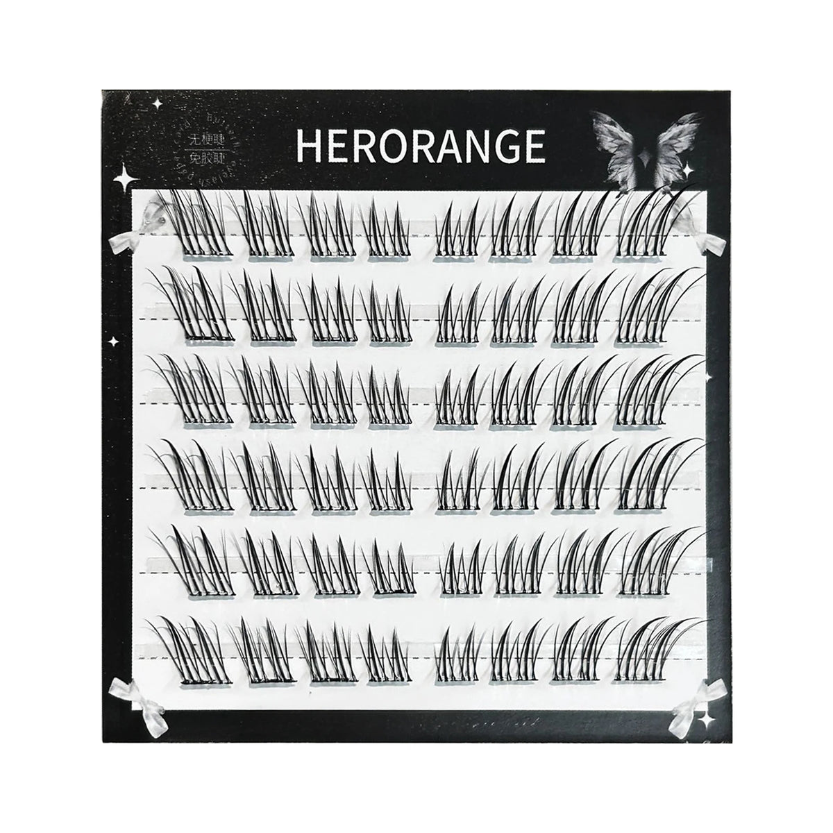 3/6/10 Rows Natural Charming Lashes Y2k Segmented Foxes Eyelash Extension Fluffy Single Clusters False Eyelashes Makeup Tools