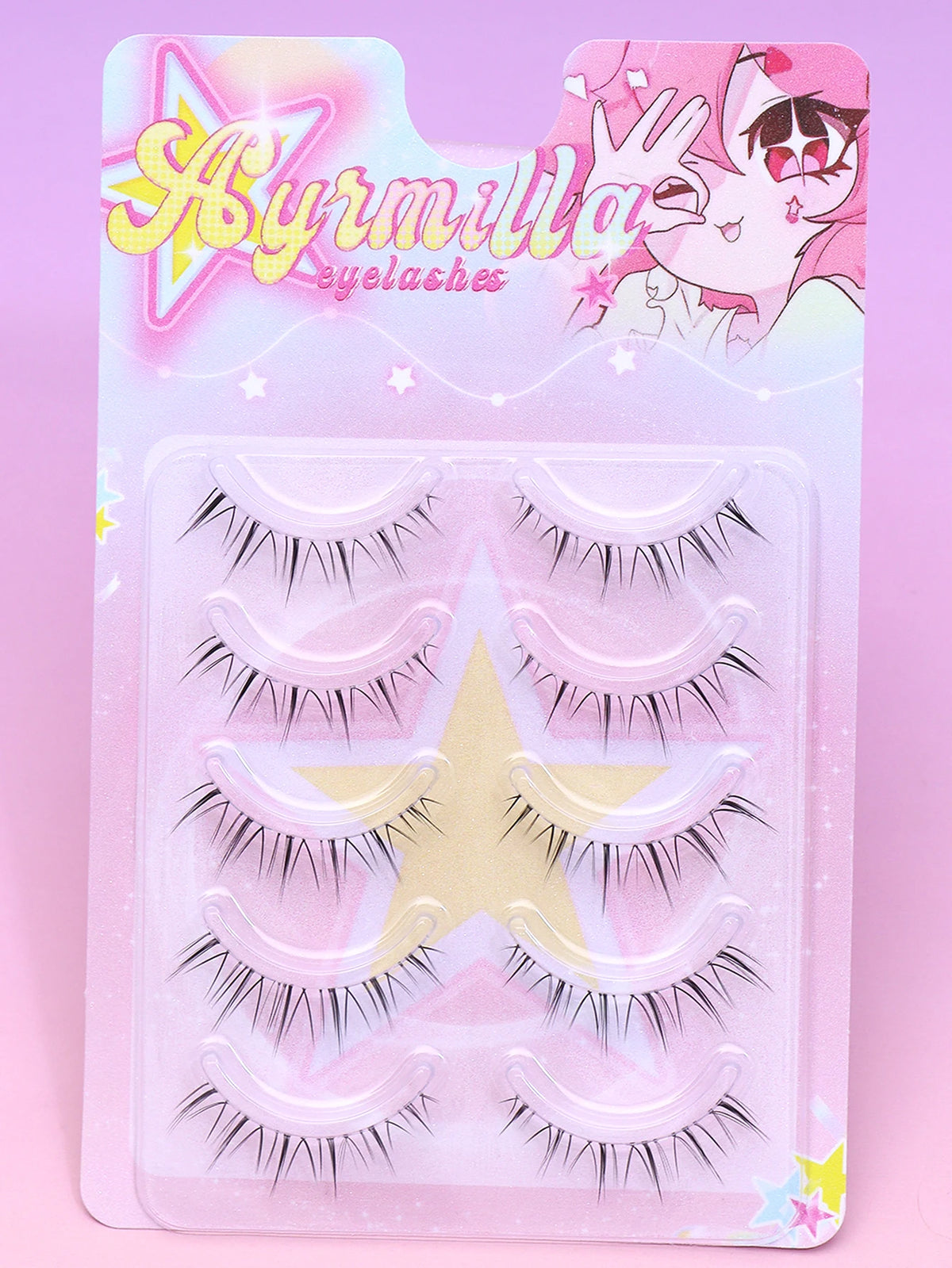 10 Pairs Natural Eye Lashes Faux Mink Eyelashes Winged End Eye Elongated Eyelashes Natural Long Manga Lashes Fake Lashes Makeup