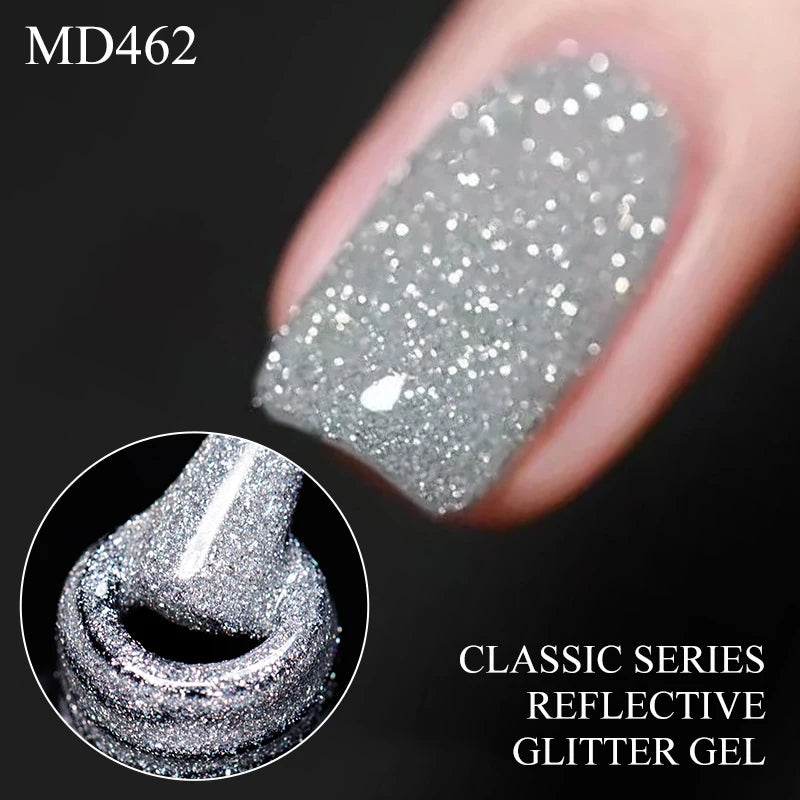 5-Color Glitter Gel Nail Polish Ultra Shiny, Sparkling, and Glowing Effect, Durable, Perfect for Salon & Nail Art, DIY Manicure