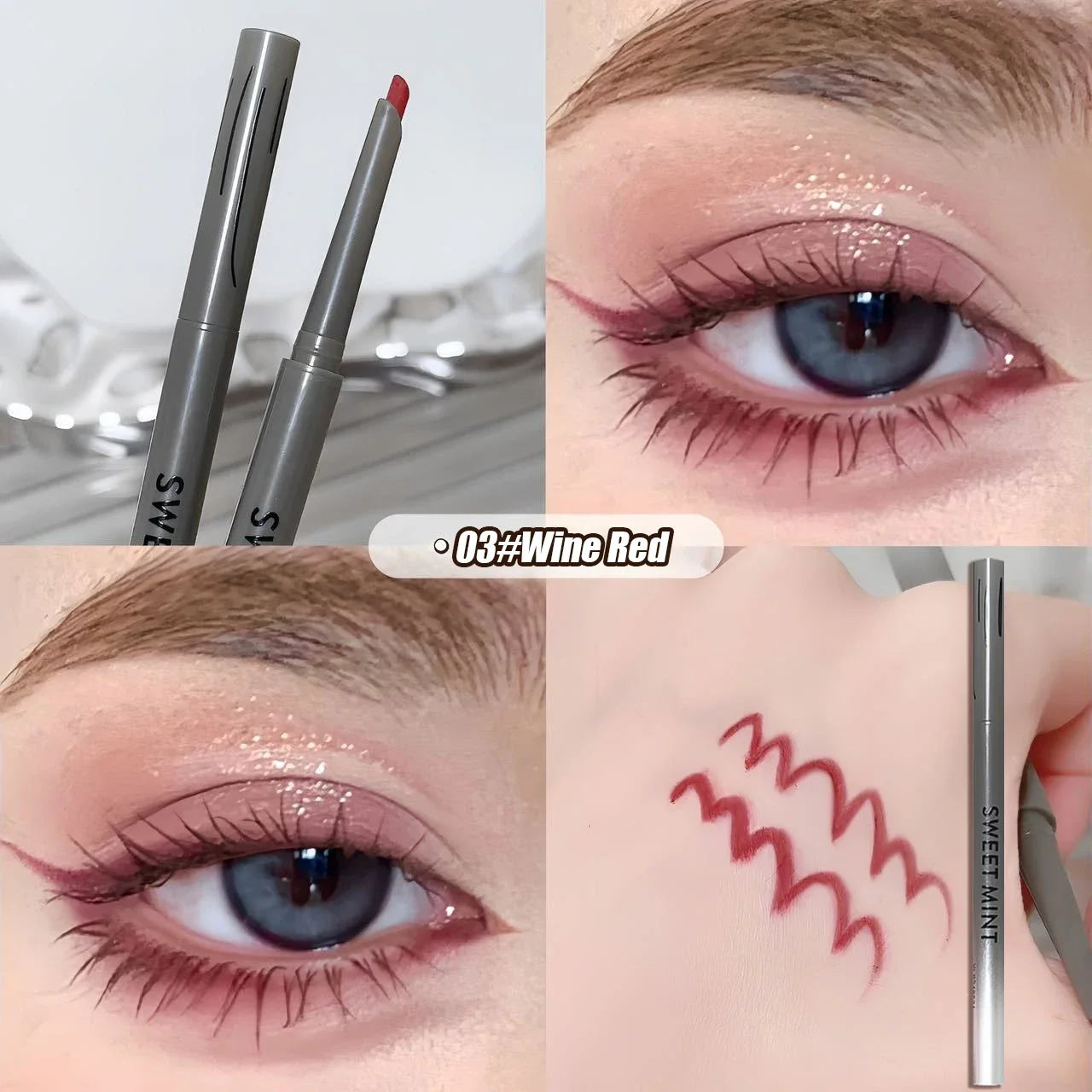 Smooth Eyeliner Gel Pen Matte Lower Eyelid Lying Silkworm Pencil Sweatproof Waterproof No Smudge Inner Eye Liner Stick Makeup