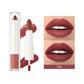 QIBEST 10 Colors 2 in 1 Matte Lipstick Lip Gloss Cosmetics Waterproof Double Head Red Purple Lipstick Long Lasting  Lips Makeup