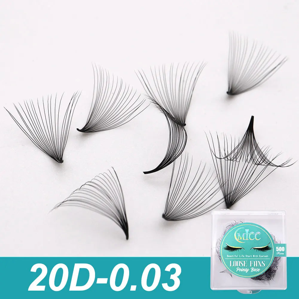 Bulk Lashes Pre Made Fan Short Stem 500 Fans Russian Volume Lashes Premade Fans Volume Lash Individual Eyelash Extension