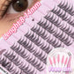 80 Clusters of Brown Natural Fox-Style Cat Eye False Eyelashes Makeup Tools, Natural Segmented Eyelash Bundles Makeup Tools